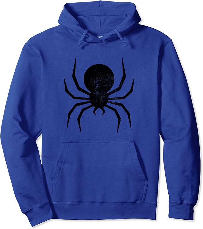 Spiders Halloween Gifts Distressed Spider Design Pullover Hoodie